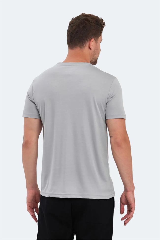 Slazenger Nelle Ktn Grı Erkek Bısıklet Yaka Kısa Kollu Polyester T-Shırt