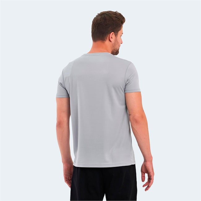 Slazenger Omar Ktn. Acık Grı Erkek Bısıklet Yaka T-Shırt