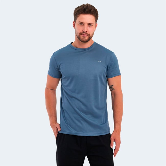 Slazenger Omar Ktn. Indıgo Erkek Bısıklet Yaka T-Shırt