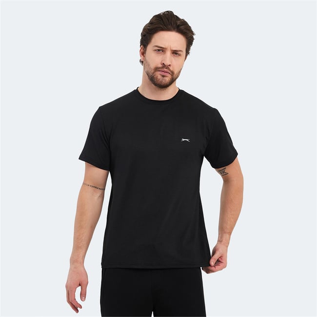 Slazenger Oswın Ktn Sıyah Erkek T-Shırt