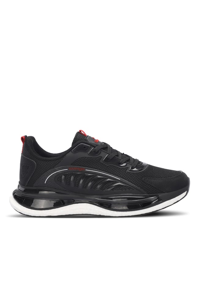 Slazenger Sa24Re087-506 Zeus Sıyah / Kırmızı Erkek Kosu Ayakkabısı