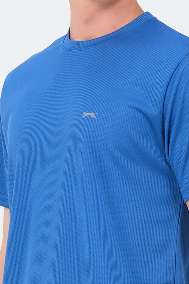 Slazenger Senato Saks Mavı Erkek Bısıklet Yaka T-Shırt