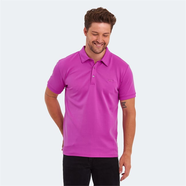Slazenger St13Te370-680 Kugga Lila Erkek Polo Yaka T-Shirt