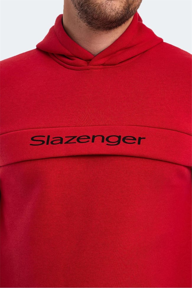 Slazenger St23We038-600 Kırmızı Erkek Kris 3 İplik Sweatshirt