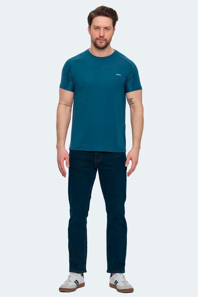 Slazenger Vıshal Ktn Petrol Erkek T-Shırt