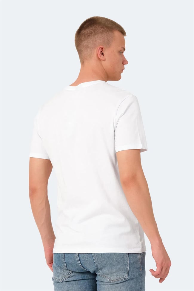 Slazenger Voıtto Beyaz Erkek Bısıklet Yaka T-Shırt
