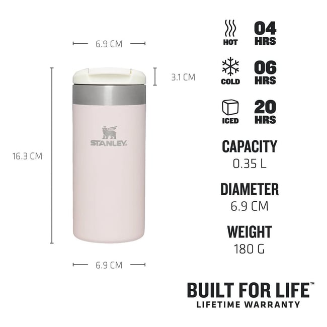 Stanley The Aerolıght Transıt Mug 0.35L / 12Oz Rose Quartz Metallıc