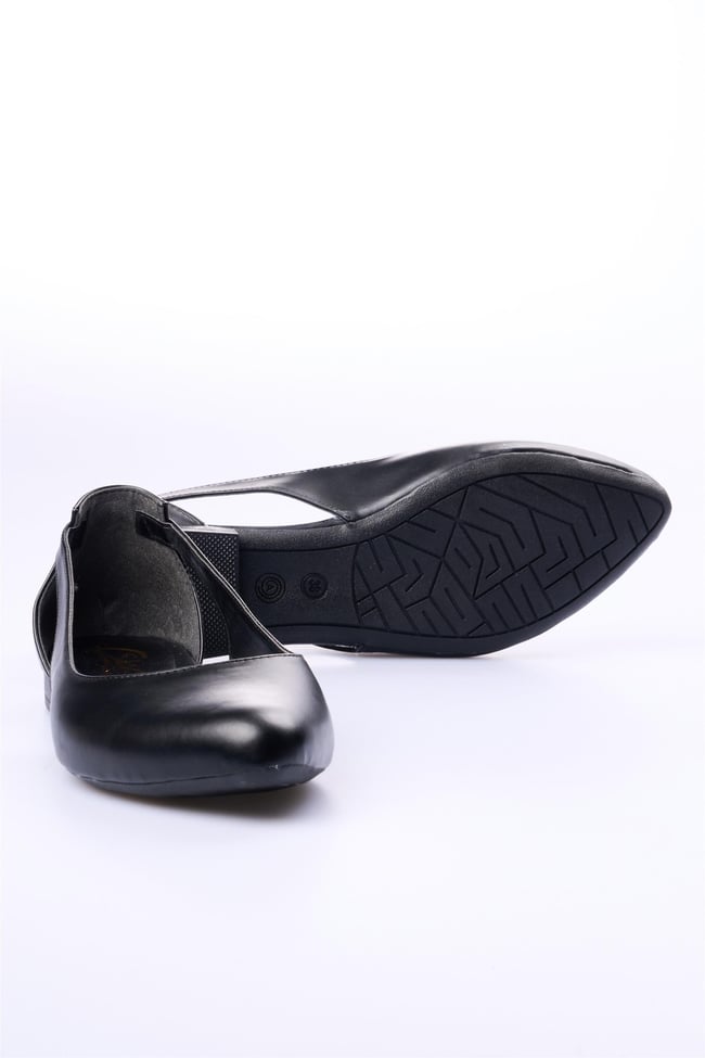 Swell Soft 01-201 Siyah Kadın Babet Ayakkabı