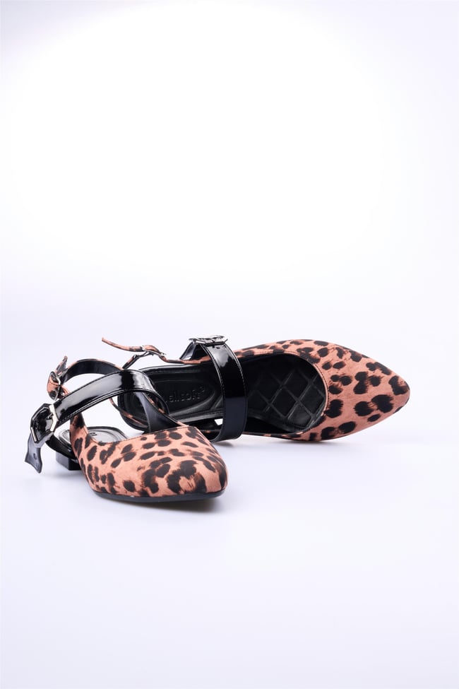 Swell Soft 32-800 Taba Leopar Kadın Babet Ayakkabı