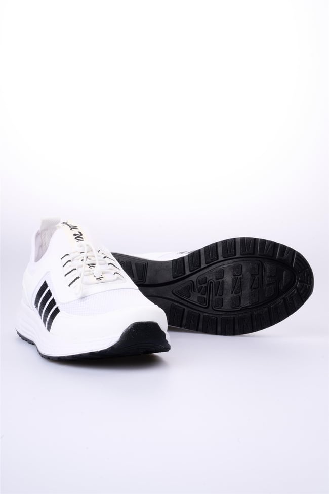 Wonderfull 4266 Siyah Beyaz Taban Erkek Spor Ayakkabı