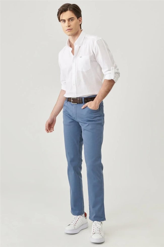 Wrangler W12S004TF İndigo Erkek Texas Slim Pantolon