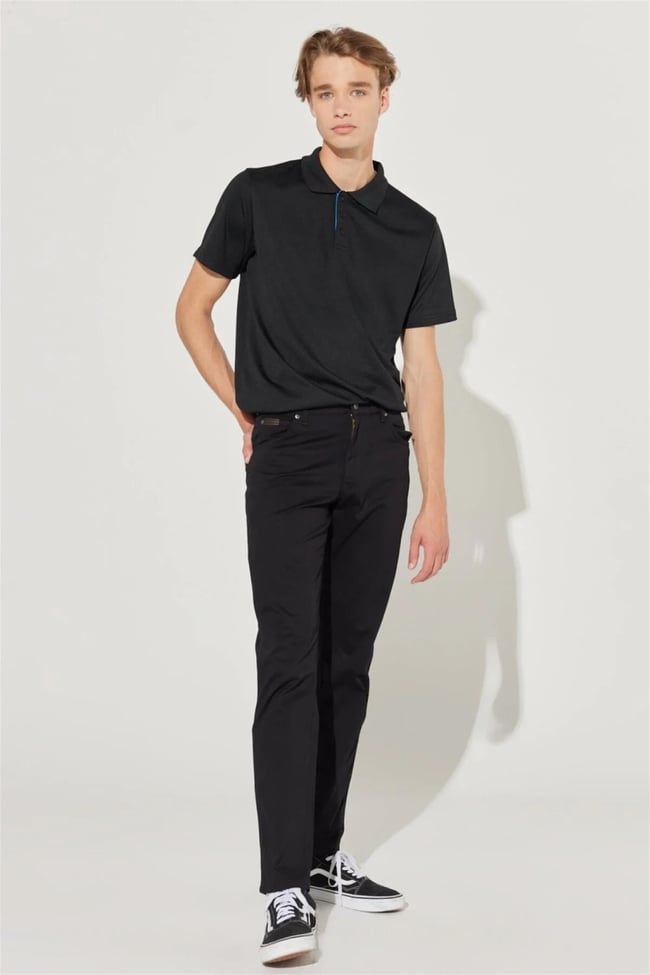 Wrangler W12SEA001 Texas Slim 001 Black Erkek Slim Texas Slim Pantolon