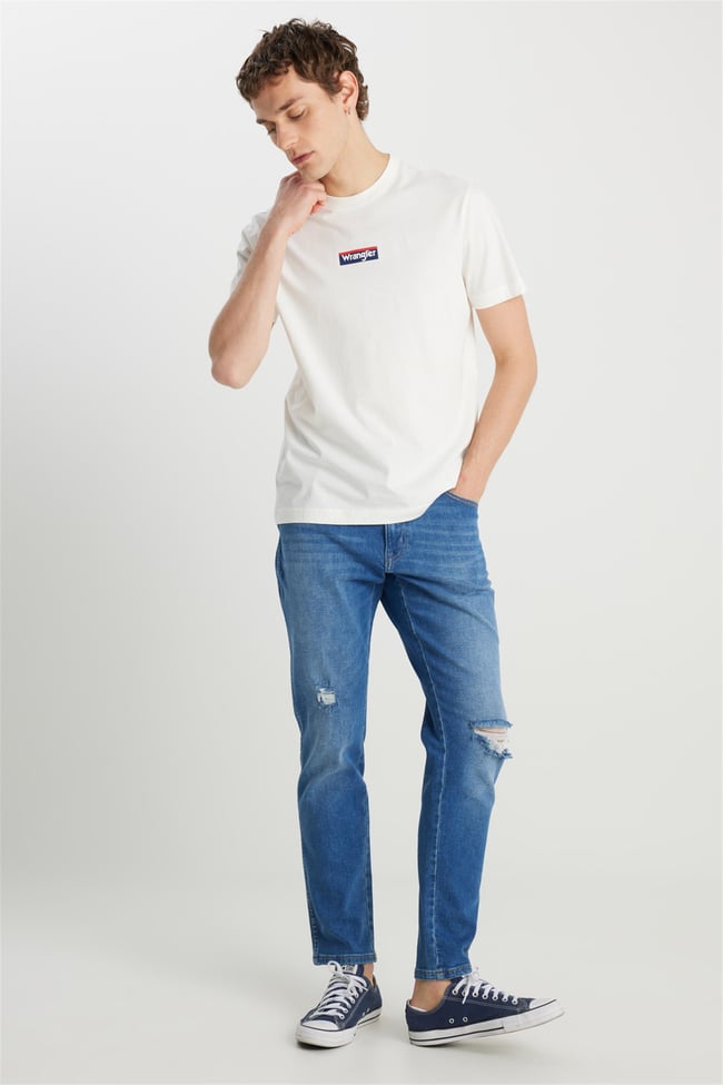 Wrangler W2510527 102 Offwhıte Erkek T-Shırt