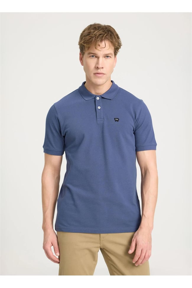 Wrangler W7D5K4Xx2T Xz8 Vintage İndigo Erkek Regular Kısa Kollu Polo T-Shirt