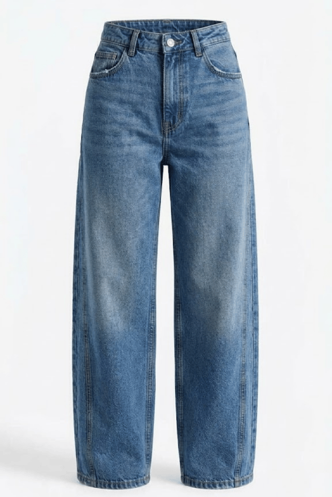 Barrel Jean Pantolon Mavi