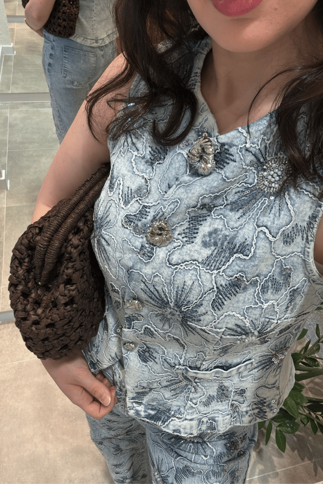 Pul İşlemeli İthal Denim Takım