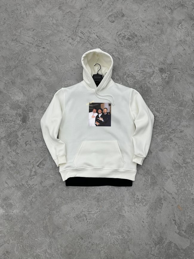 3 İplik Şardonlu FATHERS Sweatshirt - Beyaz