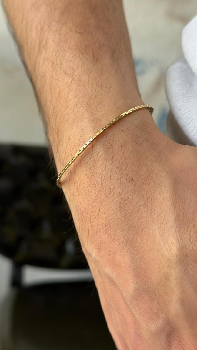 AK201 Gold Çelik Bileklik