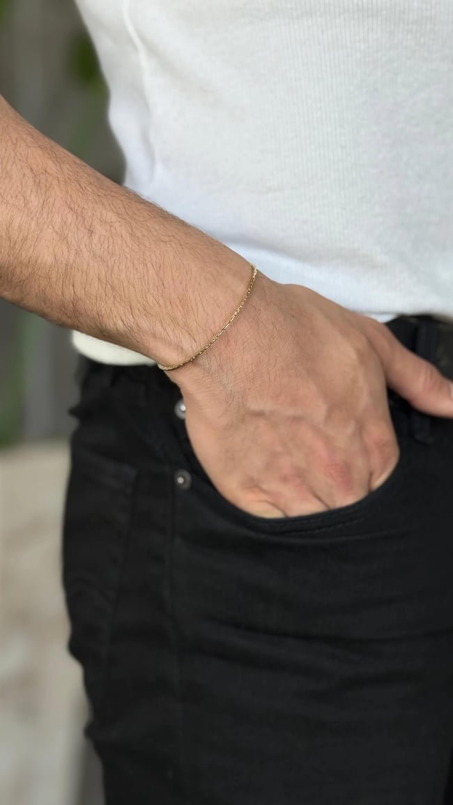 AK201 Gold Çelik Bileklik