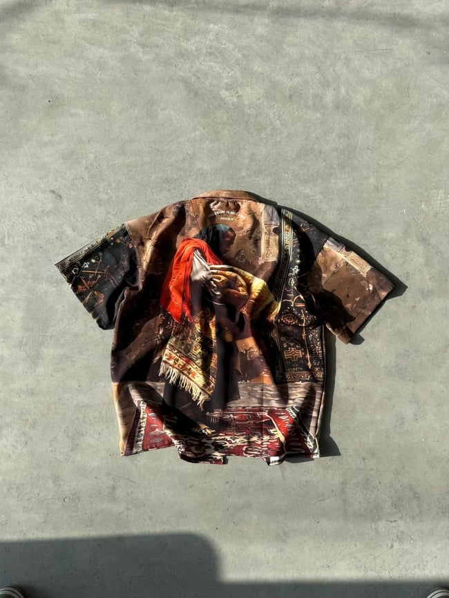 ARIF Desenli Dubble Hürrem Kumaş Oversize Gömlek T