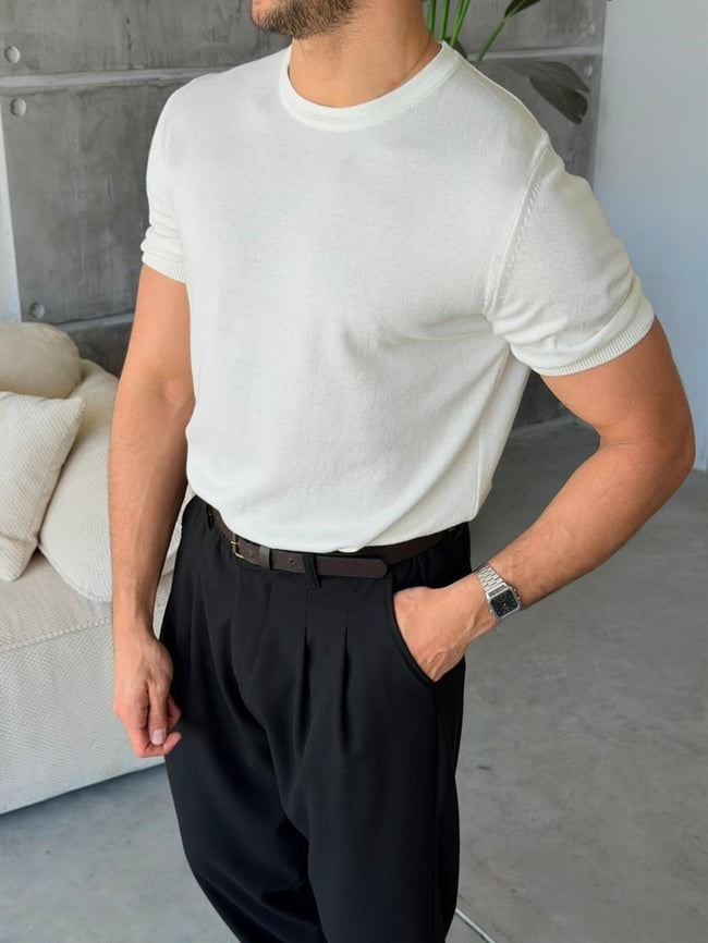 BASIC ÖRME TRİKO M-EKRU