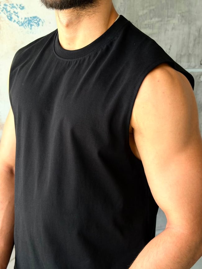 BASIC SIFIR KOL T-SHIRT K - SİYAH