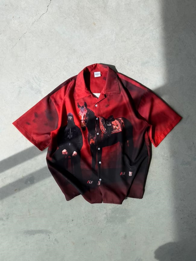BOLD Desenli Dubble Hürrem Kumaş Oversize Gömlek T