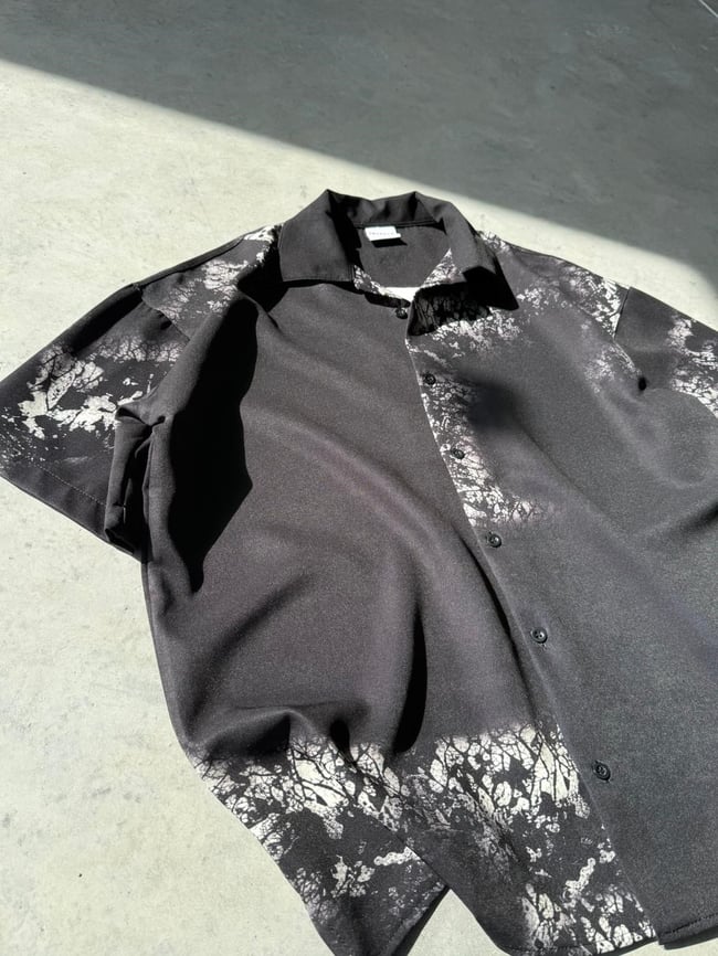 CROCO Desenli Dubble Hürrem Kumaş Oversize Gömlek T