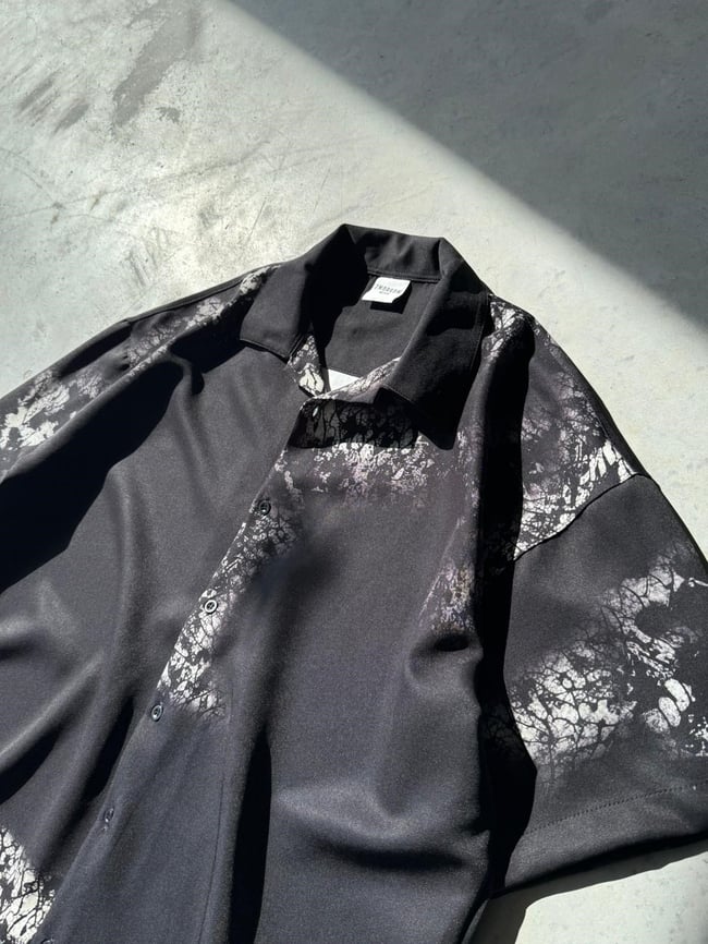 CROCO Desenli Dubble Hürrem Kumaş Oversize Gömlek T