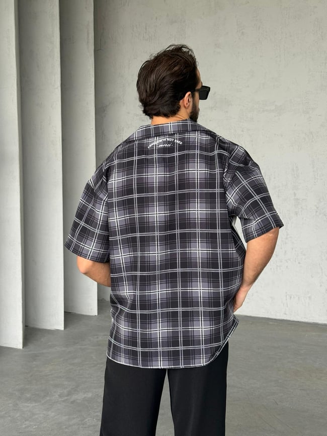 Desenli Dubble Hürrem Kumaş Oversize Gömlek T