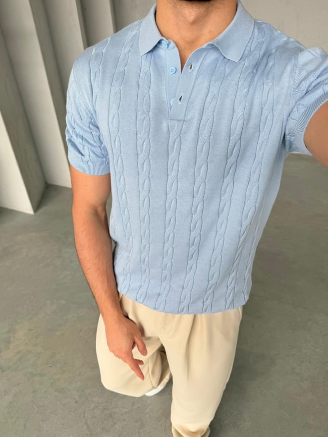 Desenli Polo Yaka Triko G - Bebemavi
