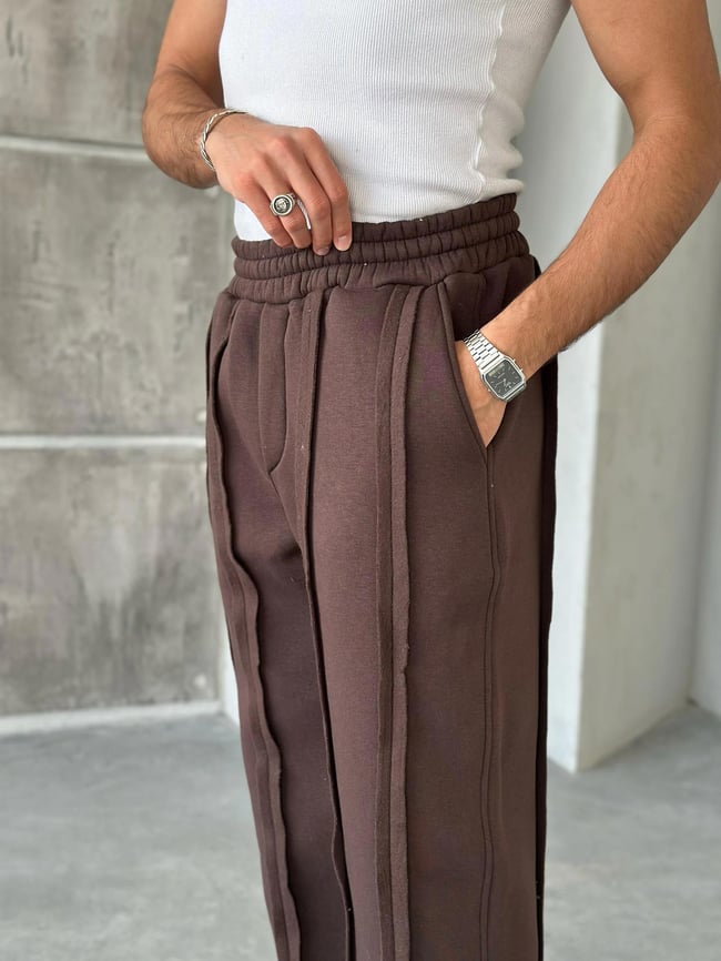 EF821 DİKİŞLİ 3 İPLİK BAGGY EŞOFMAN