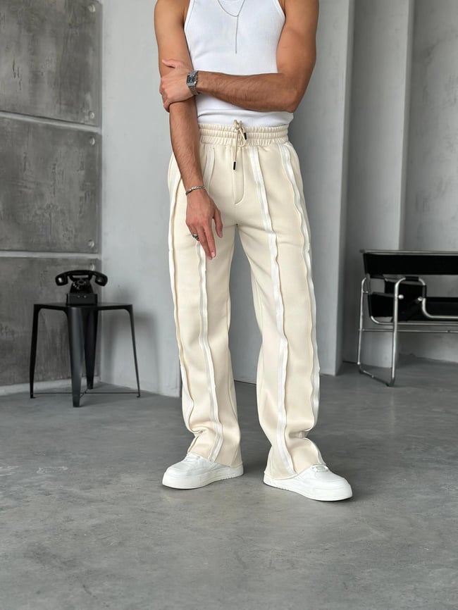 EF823 DİKİŞLİ 3 İPLİK BAGGY EŞOFMAN