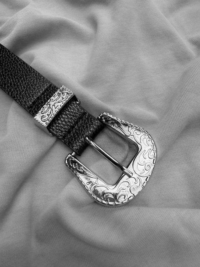 Eskitme Silver Suni Deri Kemer