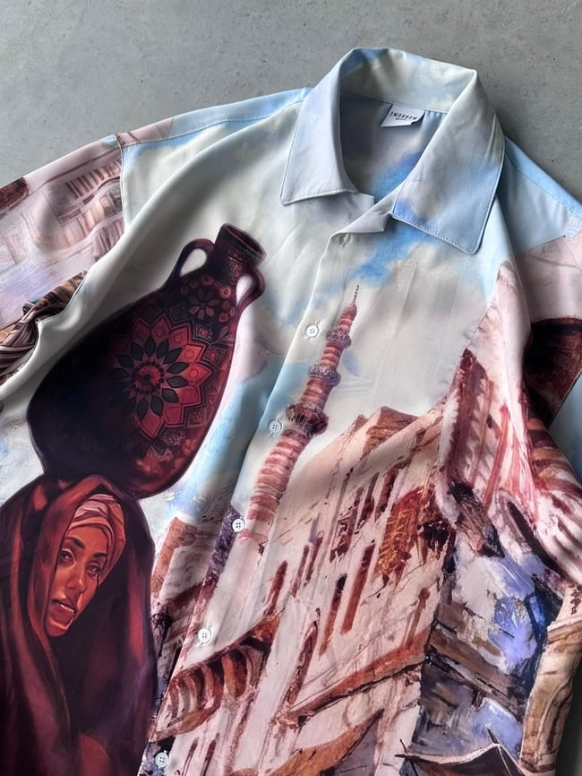 GİPSY Desenli Dubble Hürrem Kumaş Oversize Gömlek T