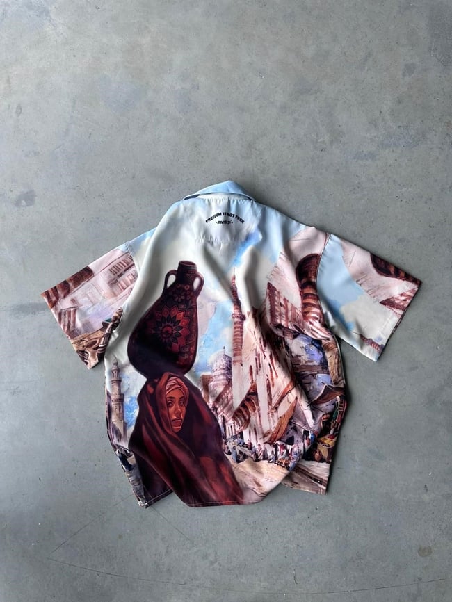 GİPSY Desenli Dubble Hürrem Kumaş Oversize Gömlek T