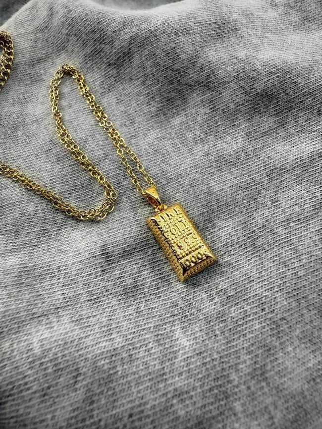 Gold Külçe Kolye 