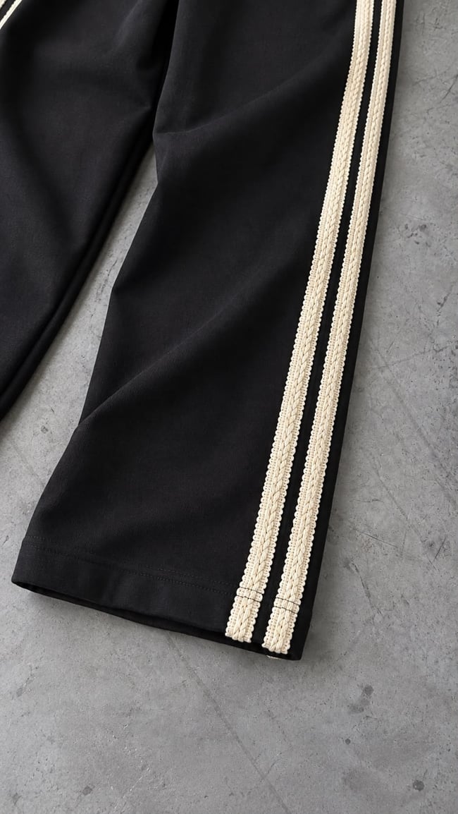 Hasır Şeritli Tasarım Baggy Eşofman W Siyah