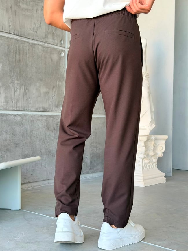 JOGGER KUMAŞ PANTOLON - M - KAHVE