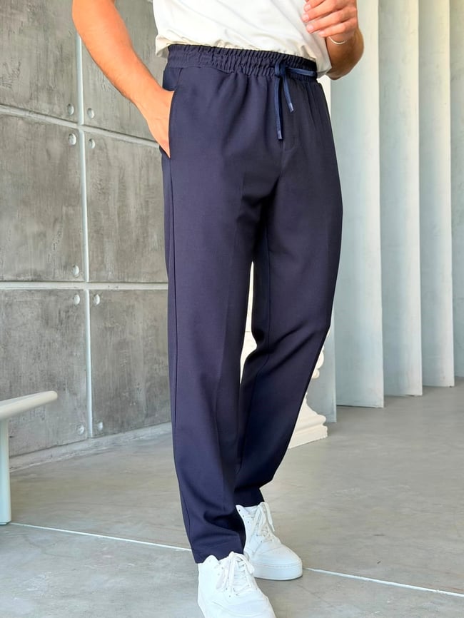 JOGGER KUMAŞ PANTOLON - M - LACİVERT
