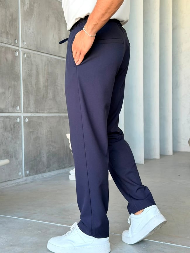 JOGGER KUMAŞ PANTOLON - M - LACİVERT