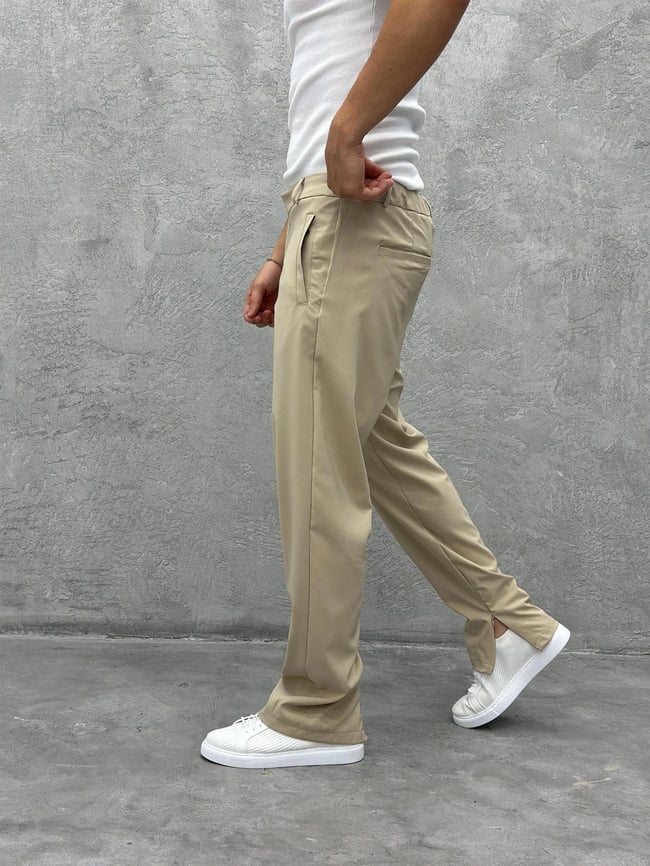 Jogger Kumaş Pantolon Paça Fermuar Detaylı