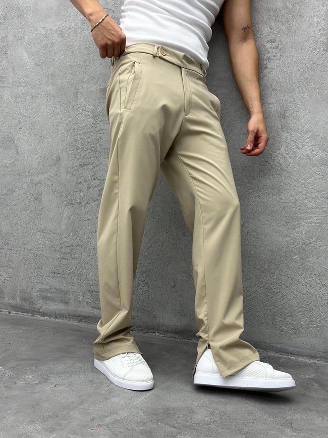 Jogger Kumaş Pantolon Paça Fermuar Detaylı