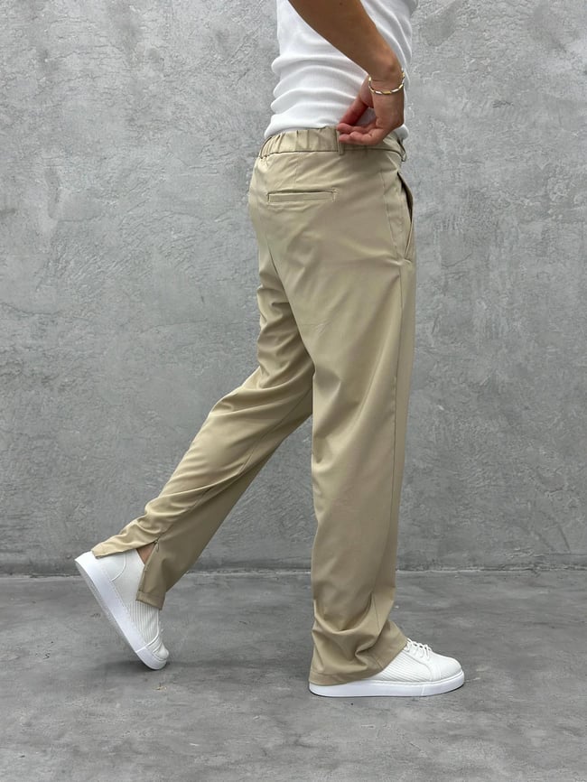 Jogger Kumaş Pantolon Paça Fermuar Detaylı