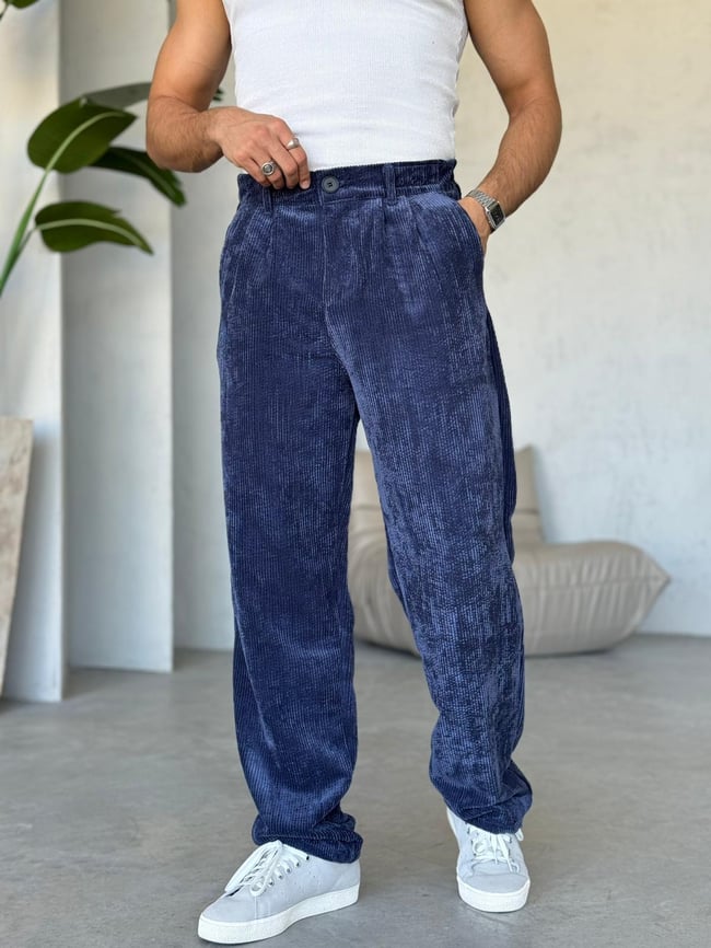 Kadife Baggy Pantolon Laci