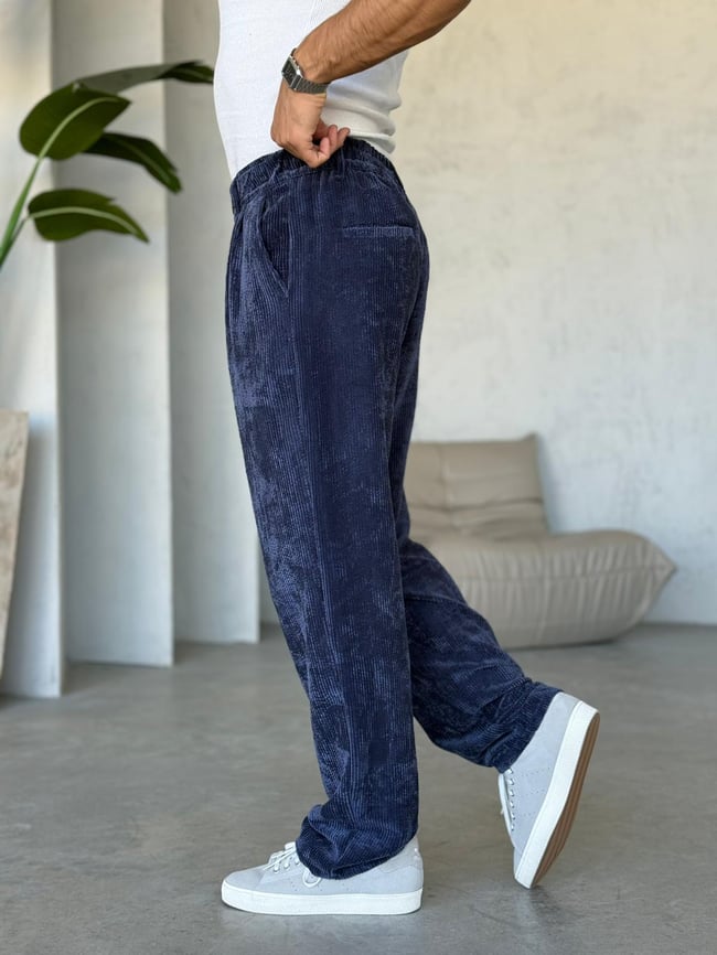 Kadife Baggy Pantolon Laci