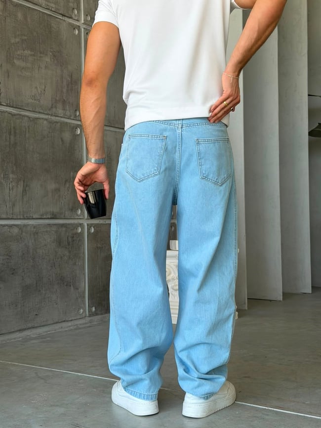 Kemer Detaylı Premium BAGGY Kot Pantolon K