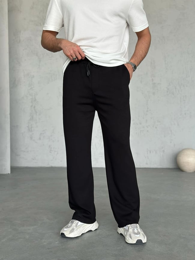 KM1919 Modal Kumaş Jogger Pantolon Siyah