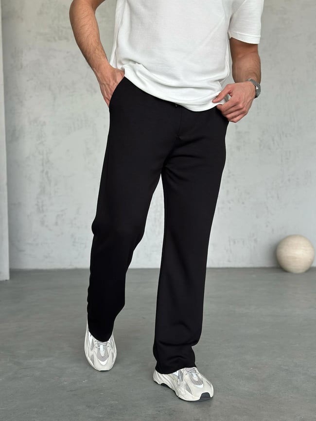 KM1919 Modal Kumaş Jogger Pantolon Siyah