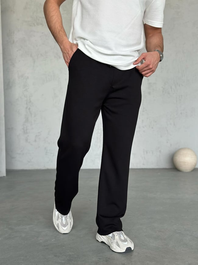 KM1919 Modal Kumaş Jogger Pantolon Siyah
